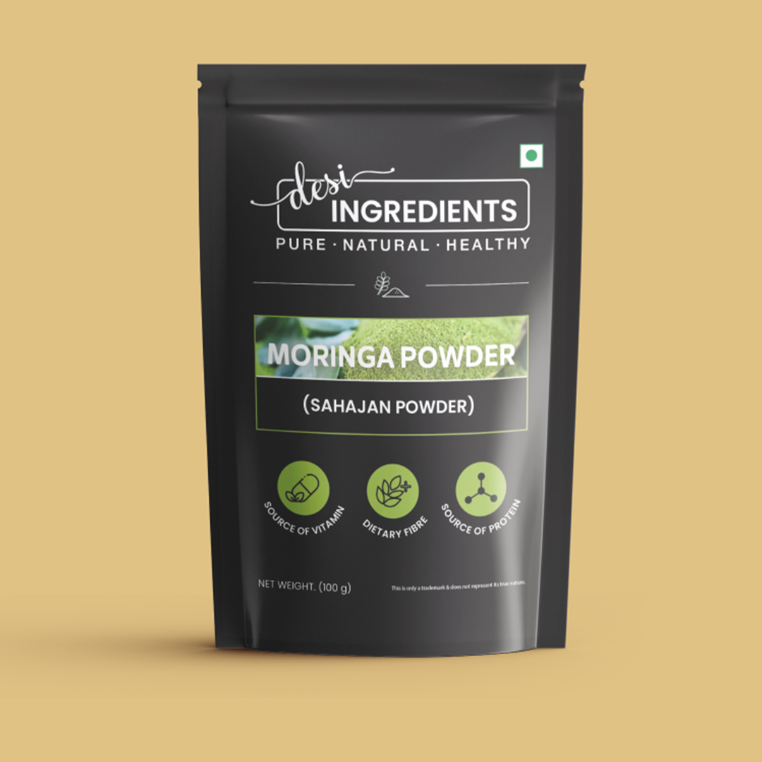 Cold Pressed (Pounded) Moringa Powder 100g | Desi Ingredients - Premium ...