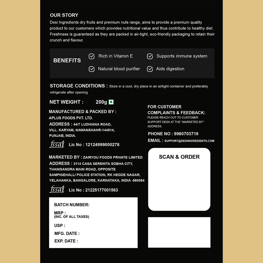 Black Raisins (Long) Premium