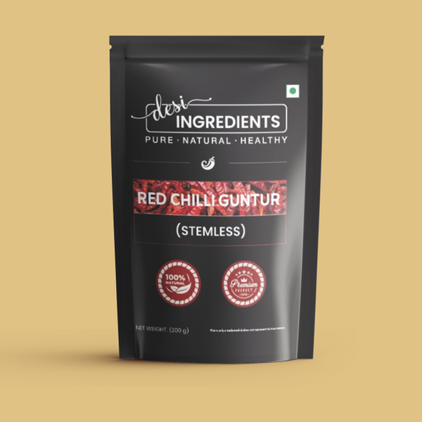 Red Chilli Guntur Whole (Stemless)