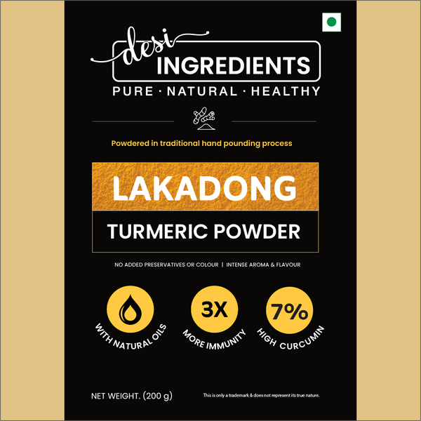 Pounded Lakadong Turmeric Powder